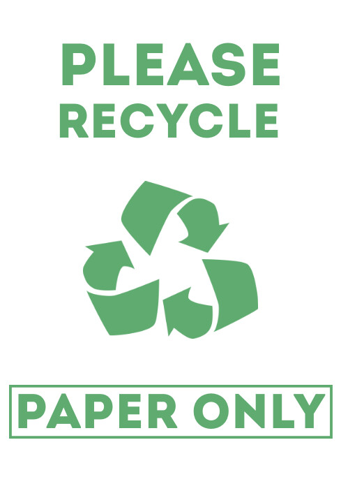 Recycle Only Sign Printable