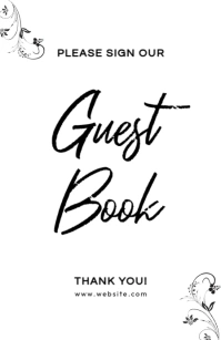 please sign our guest book sign Half Page Wide template