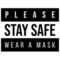 Please Stay Safe Wear a Mask Logo Badge Logotipo template