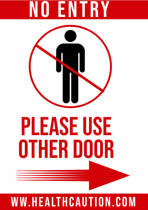 Please Sign Line please use the other door sign Template | PosterMyWall