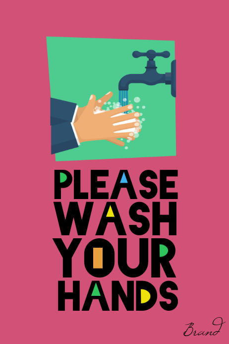 Copy of Please wash your hands here store poster | PosterMyWall