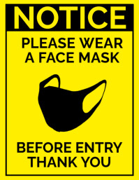 Please Wear A Face Mask Notice Flyer (us Letter) template