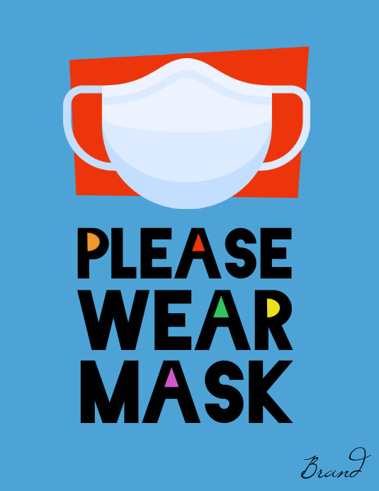 Please wear a mask store shop sign flyer Template | PosterMyWall