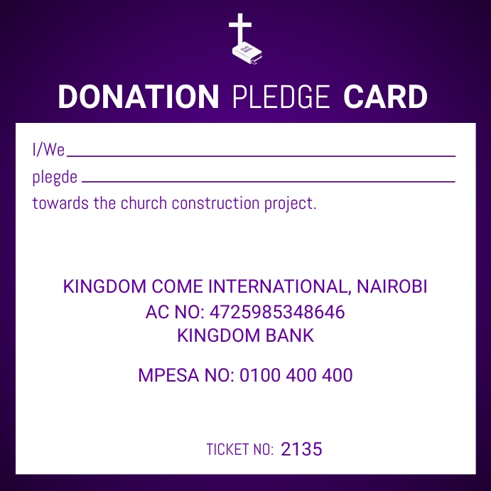 Free Church Pledge Card Template Free Church Pledge Card Template