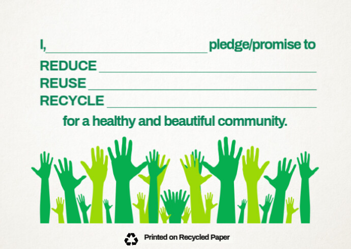 Pledge to Recycle Post Template | PosterMyWall