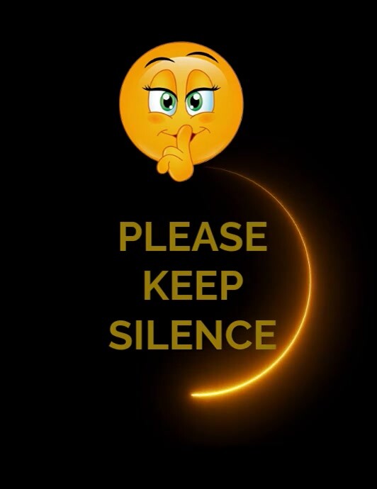 plese keep silence logo Flyer (US Letter) template