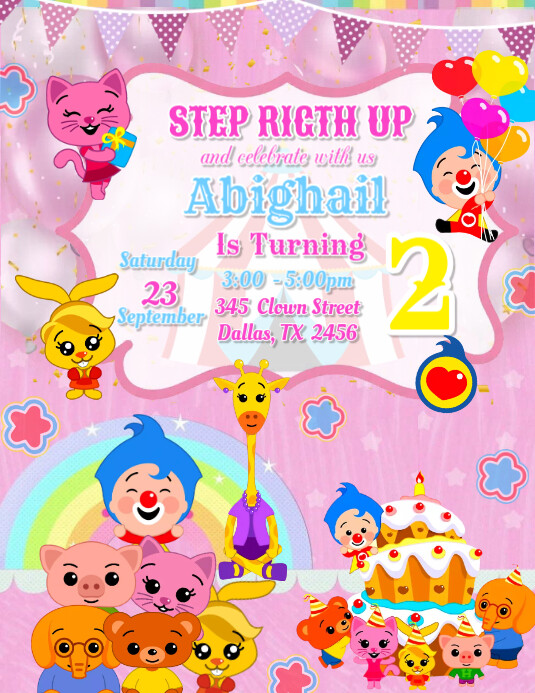 PLIM PLIM BIRTHDAY INVITATION Template PosterMyWall