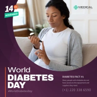 Plum Diabetes Day Instagram Image template