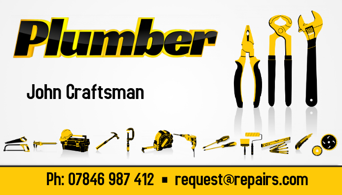 Modello Biglietto Da Visita Idraulico Postermywall