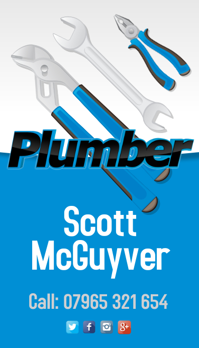 Modello Biglietto Da Visita Idraulico Postermywall