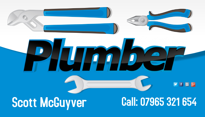 Plumber Business Card Template Postermywall