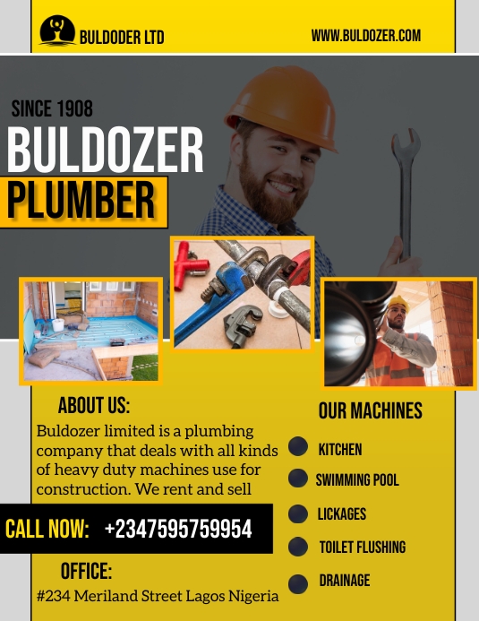 plumber Flyer (Letter pang-US) template