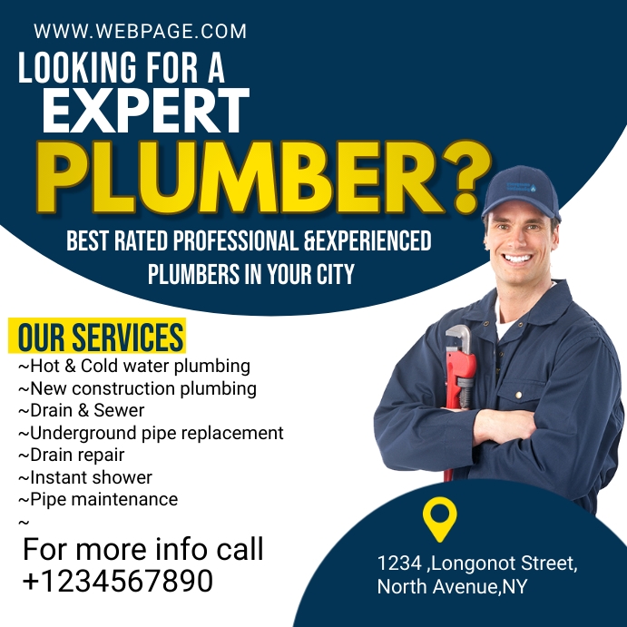 Plumber Template | PosterMyWall