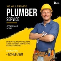 Plumber Service Banner ad Instagram Post template