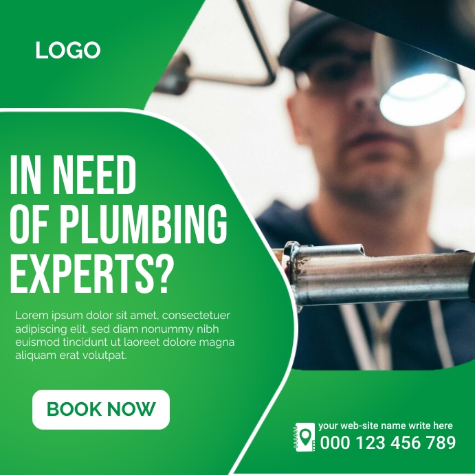 Plumber Service Instagram-Beitrag template