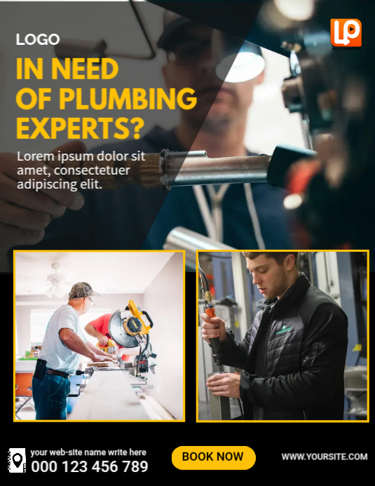 Plumber Services Flyer (US Letter) template