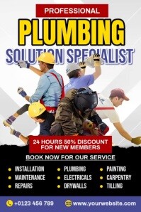 Plumbing Ads Poster template