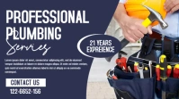 Plumbing flyer Ekran reklamowy (16:9) template