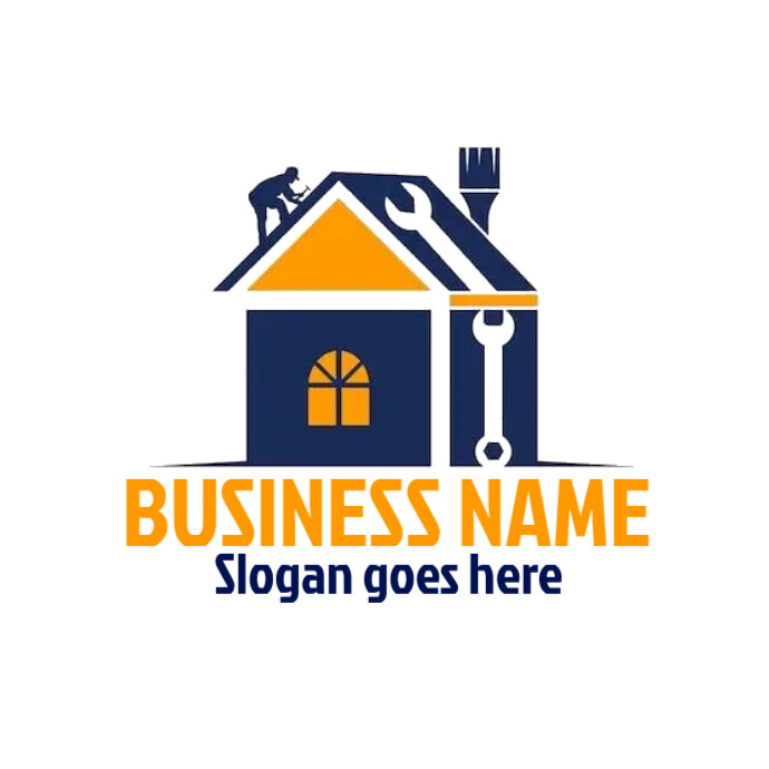 Plumbing logo, home renovation, real estate ( template