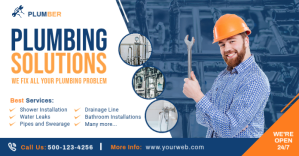 Plumbing Promotion Facebook Ad Post Facebook-Anzeige template