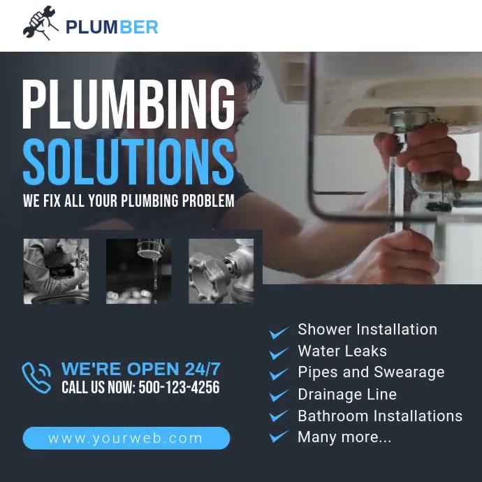 Plumbing Posts. Design Copy of Plumbing Promotion Social Media Post | PosterMyWall