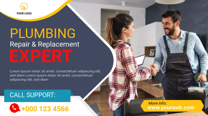 Plumbing Promotion Twitter Post template