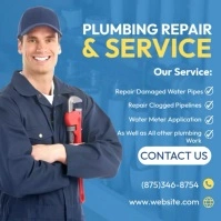 Plumbing Repair Services Ads Instagram-bericht template