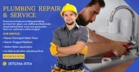Plumbing Repair Services Facebook Shared Image template