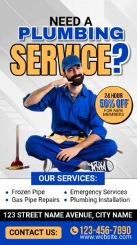 Plumbing Service Instagram Reel template
