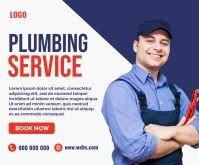 plumbing service flyer design Medium Rectangle template