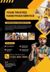 Plumbing Service Flyer A4 template
