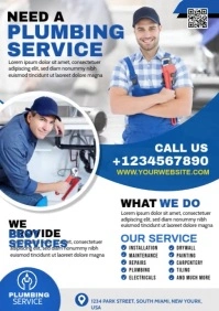 Plumbing Service Flyer A4 template