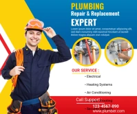 Plumbing service Large Rectangle Malaking Rektangle template
