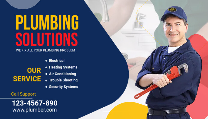 Home Service Header Photo Plumbing Services Blog Header Template | PosterMyWall