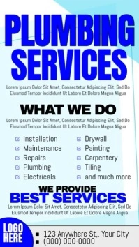 Plumbing Services Flyer Portrait История на Instagram template