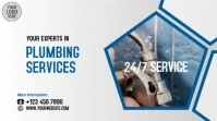 Plumbing Services Video Ad Ecrã digital (16:9) template