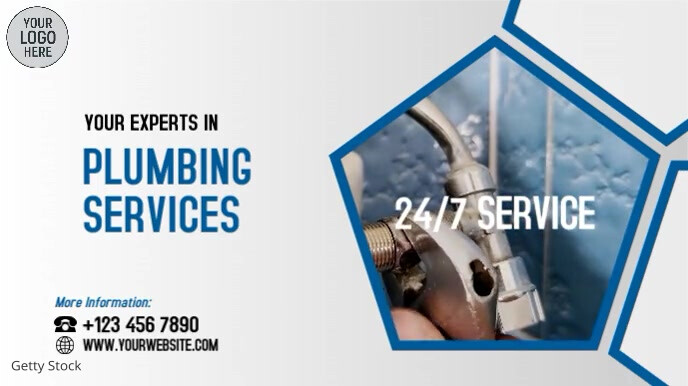 Plumber Display Plumbing Services Video Ad Template | PosterMyWall