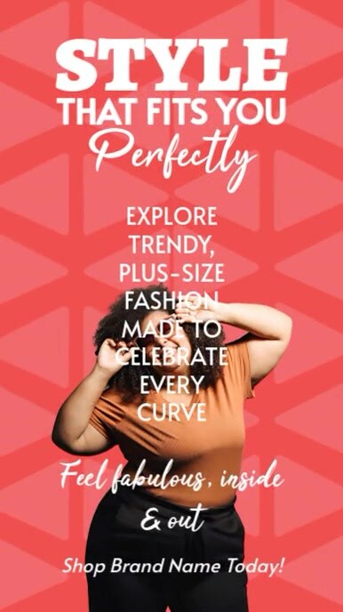 Plus Size Fashion Instagram Story template
