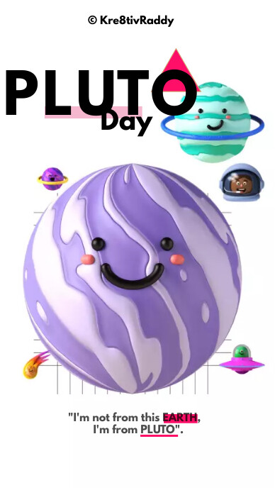 Happy Pluto Rotation Day Pluto Day Template | PosterMyWall