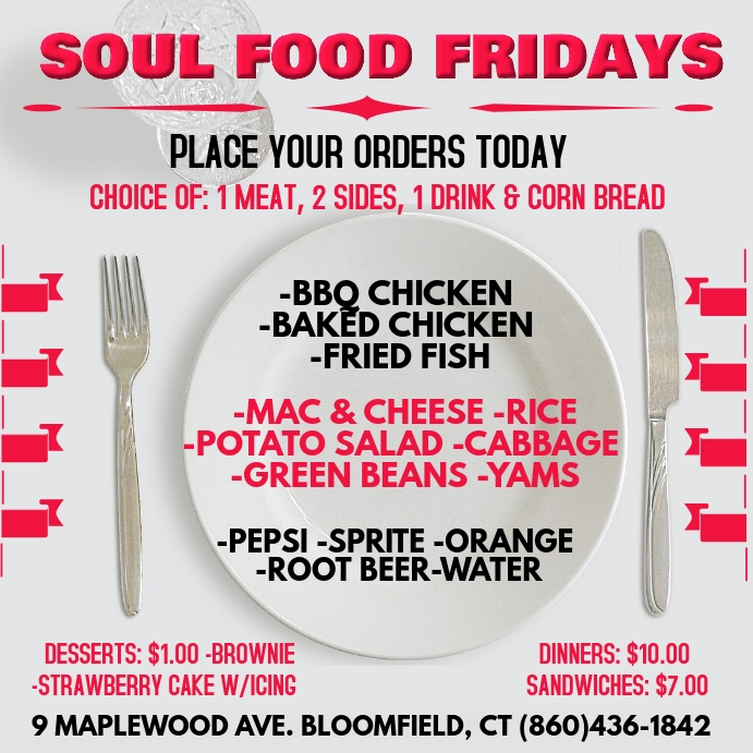 PNP SOUL FOOD FRIDAYS 2020 Instagram Post template