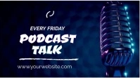 Pod cast talk intro cover video Tampilan Digital (16:9) template