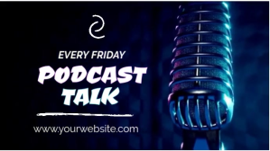 Pod cast talk intro cover video Ekran reklamowy (16:9) template