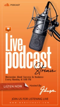 Podcast,live podcast,event Historia de Instagram template