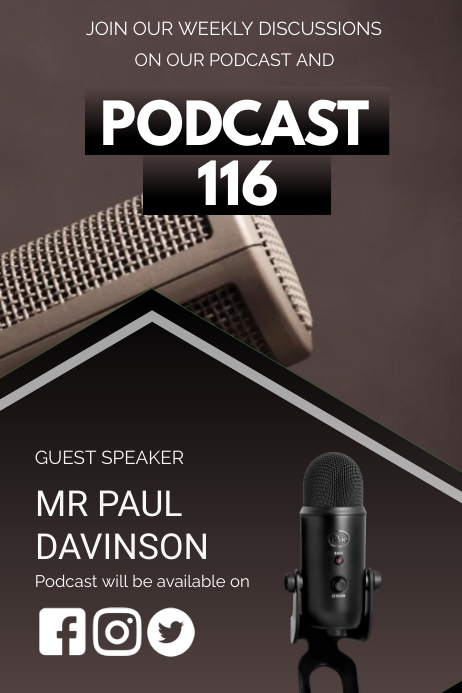 Postcast Advertising Example Podcast Ad Flyer Template | PosterMyWall