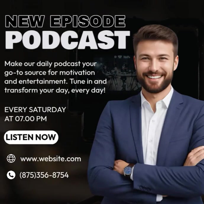 Podcast Advertisement Script Podcast Ads Template | PosterMyWall