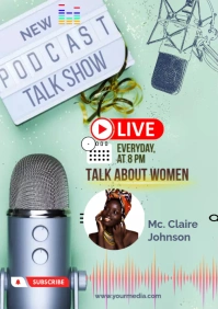 podcast advertising A2 template