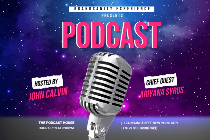 Postcast Advertising Example Podcast Advertising Template | PosterMyWall