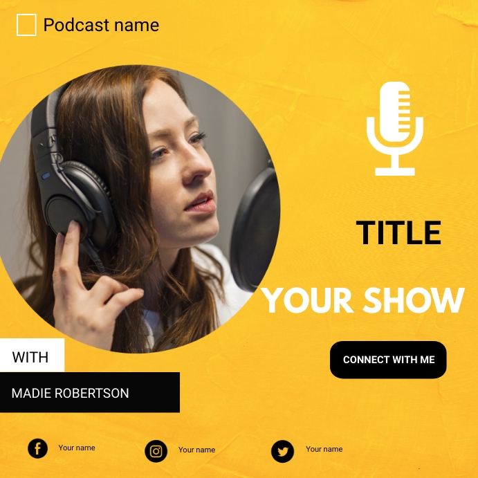 Podcast cover flyer Template PosterMyWall