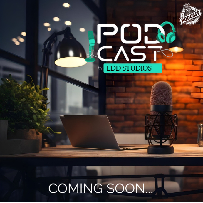 Black Podcast Launch Square Template | PosterMyWall
