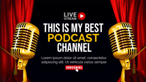 Podcast Display digitale (16:9) template